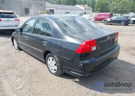 2005 Honda Civic Vp from USA, damaged, VIN 2HGES163251H54348